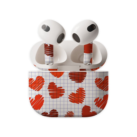 Sketchy Hearts Earbuds Skin
