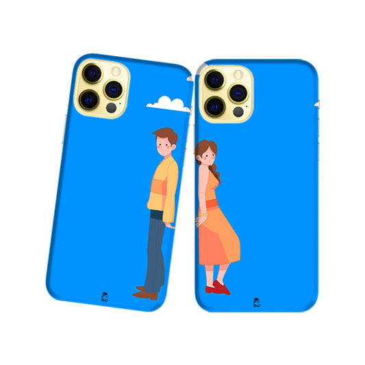Long Distance Relationship Slim Hard Couple Phone Case