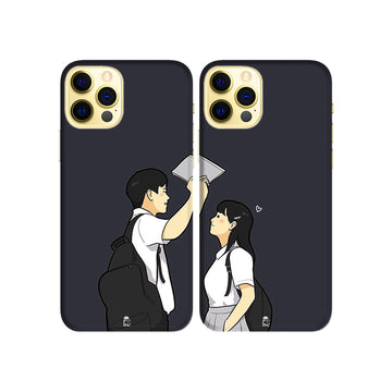 School Love Slim Hard Couple Phone Case
