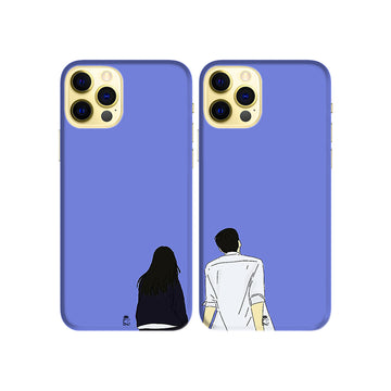 Sky Gazing Couple Slim Hard Couple Phone Case