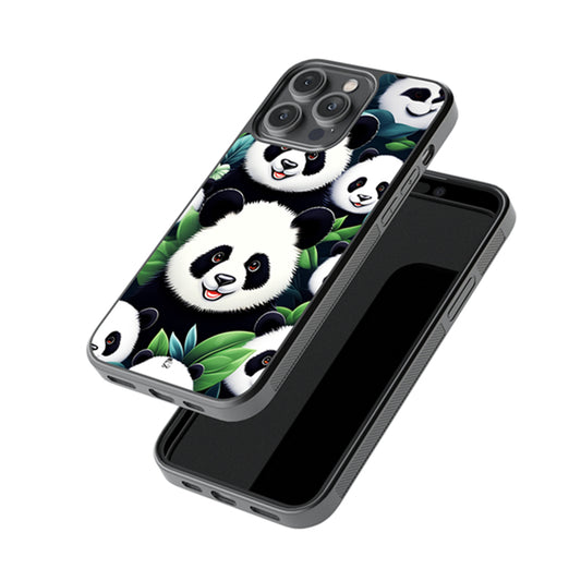 Panda's In Forest Glass Case