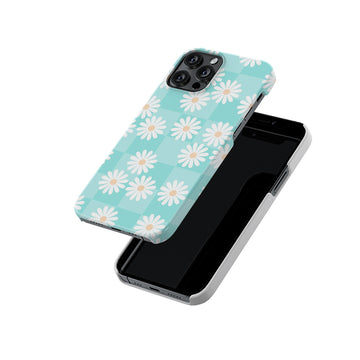 Sky Blue Floral Slim Hard Case