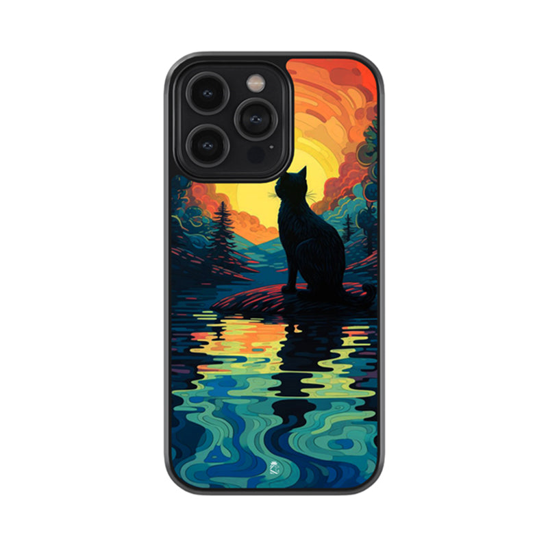 River with ginger Glossy Metal Case
