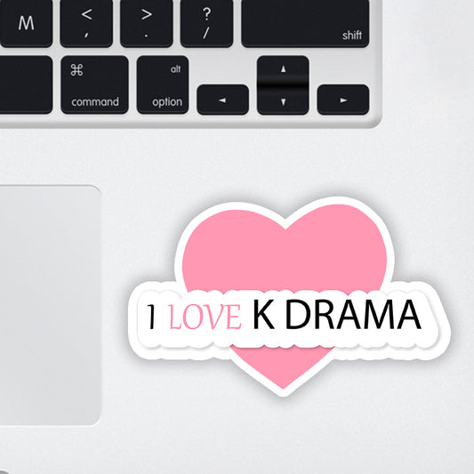 I Love K Drama Laptop Sticker