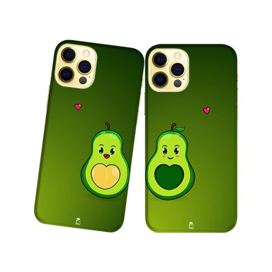 Avacado Family Slim Hard Couple Phone Case