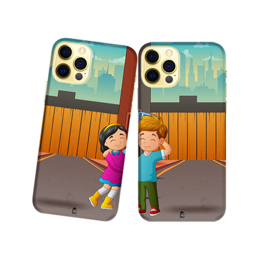Best Friends Slim Hard Couple Phone Case