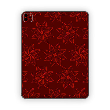Red Floral Ipad Skin