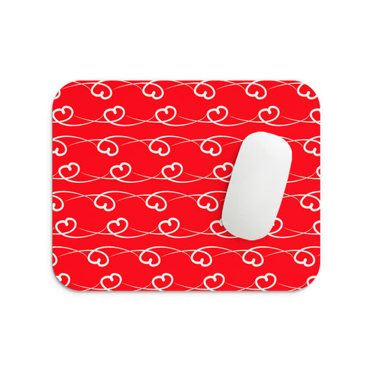 Red Hearts Mouse Pad