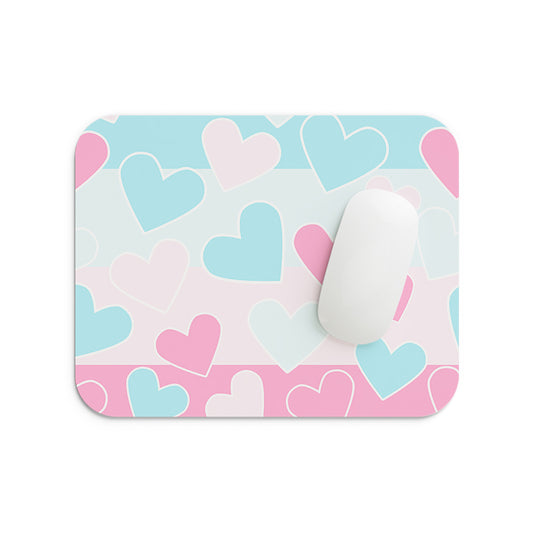 Cute Hearts Mouse Pad