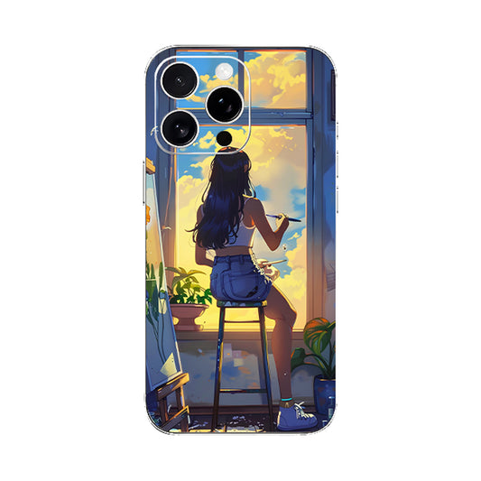 Artist Lady Wiindow View Mobile Phone Skin