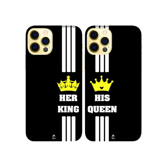 Her King and His Queen Slim Hard Couple Phone Case