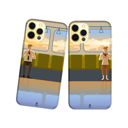 Routine Travellers Slim Hard Couple Phone Case