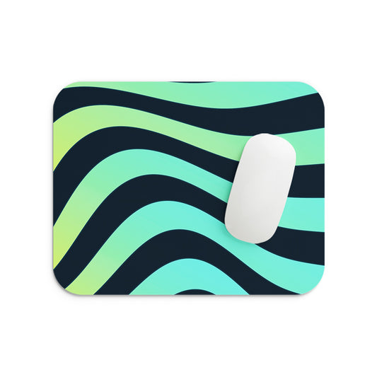 Green Wave Mouse Pad