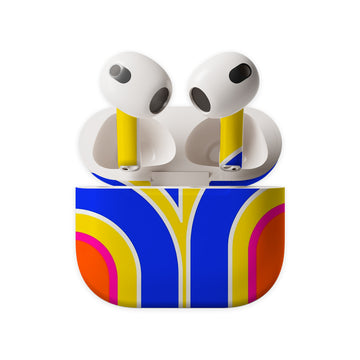 Yellow and Blue Highlights Earbuds Skin