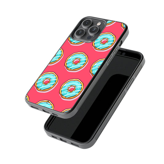 Pink Doughnut Pattern Glossy Metal Case