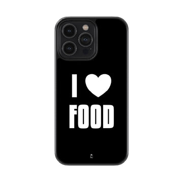 I Love food Glossy Metal Case