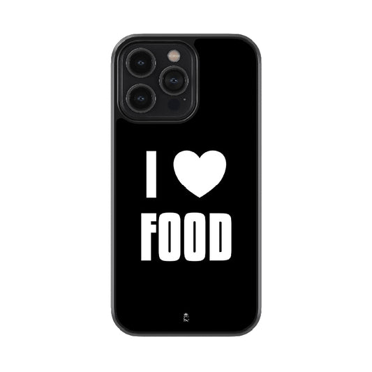 I Love food Glossy Metal Case