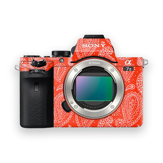 Red Mehandi Pattern Camera Skin