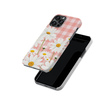Checkerd Floral Slim Hard Case