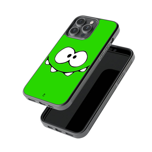 Cute Om Nom Glossy Metal Case