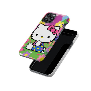 Kitty in Garden Slim Hard Case