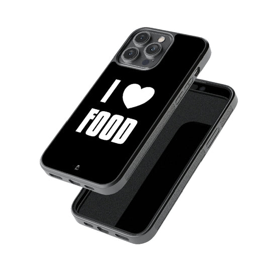 I Love food Glossy Metal Case