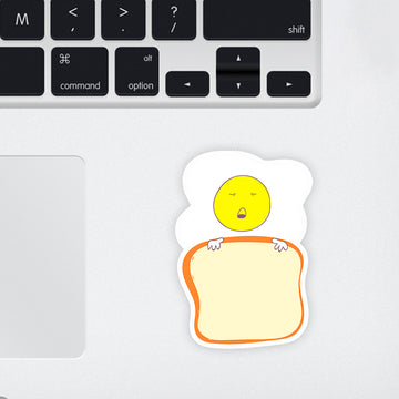 Bread omelette Laptop Sticker