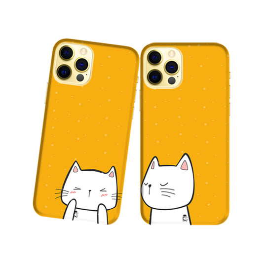 Blushy Cute Pies Slim Hard Couple Phone Case