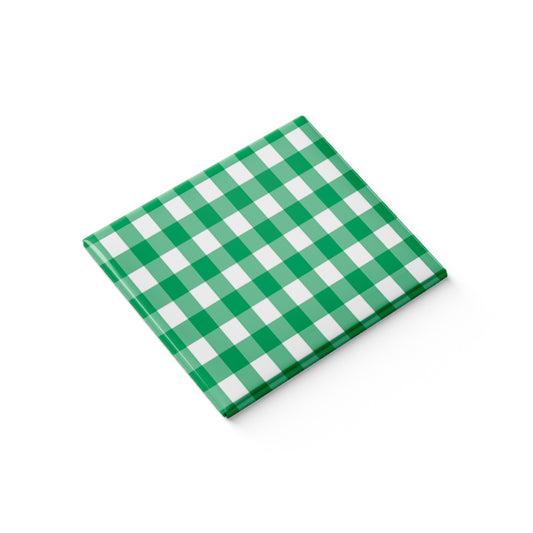 Green Squared Patterns Fridge Magnet