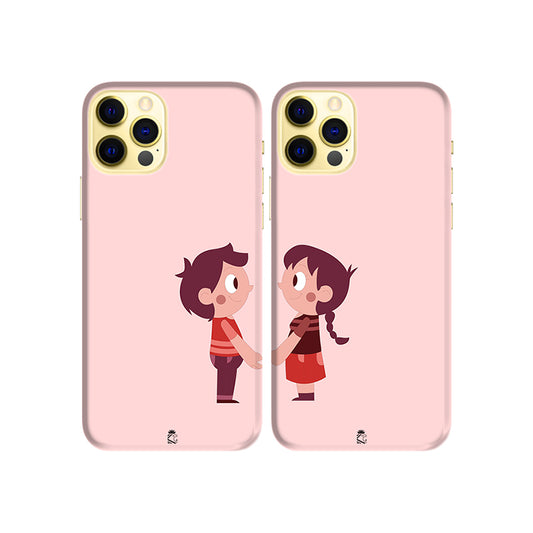 Joyful Couple Slim Hard Couple Phone Case