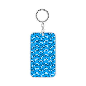 Blue Semi Circles Keychain