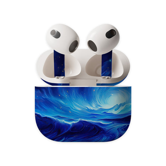 Blue Galaxy Earbuds Skin