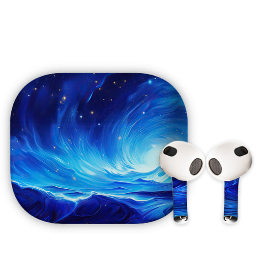 Blue Galaxy Earbuds Skin