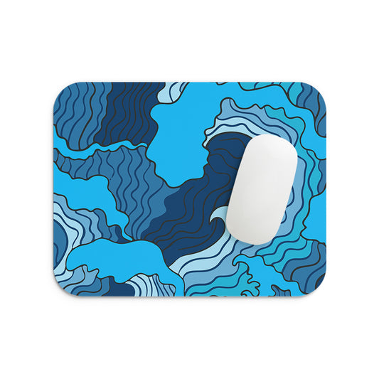 Blue Swish Mouse Pad