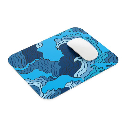 Blue Swish Mouse Pad