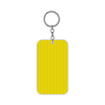 Yellow Illusionate Pattern Keychain