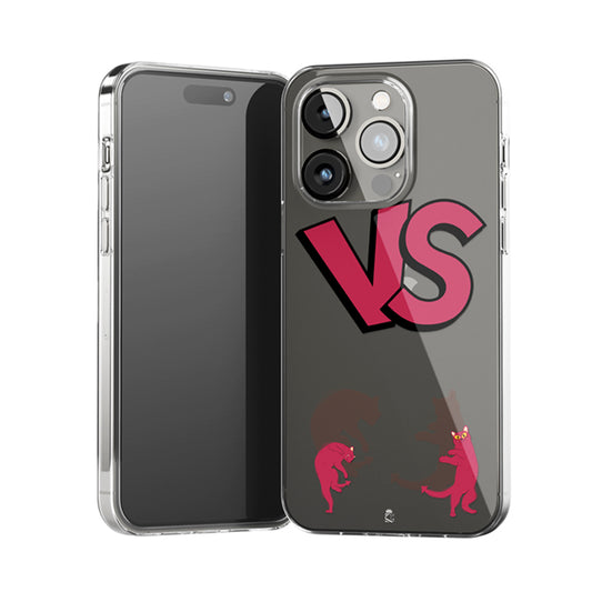 Cat Fight Clear Silicone Case