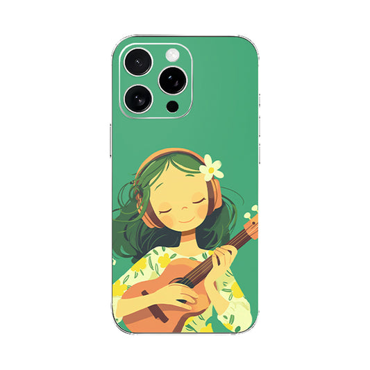 Happy Music Lady Mobile Phone Skin