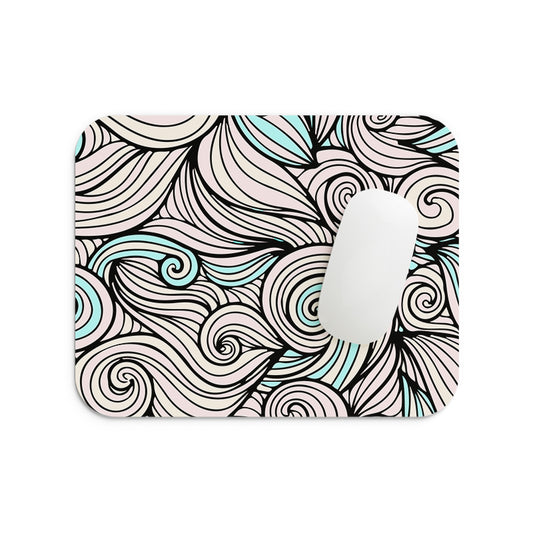 Floral Wave Mouse Pad