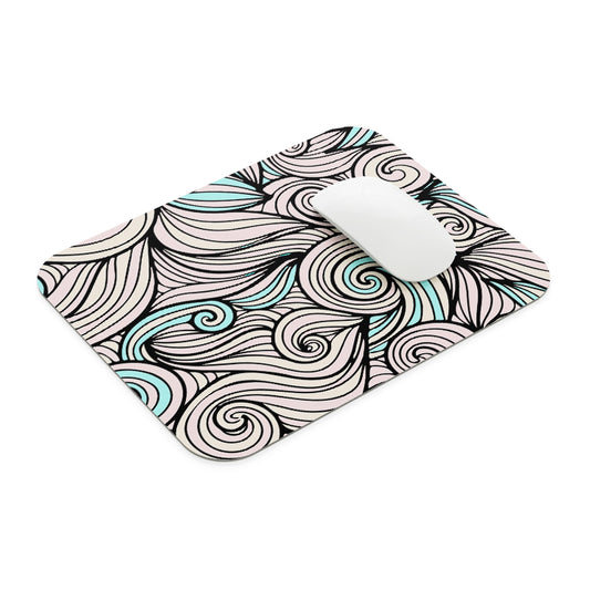Floral Wave Mouse Pad