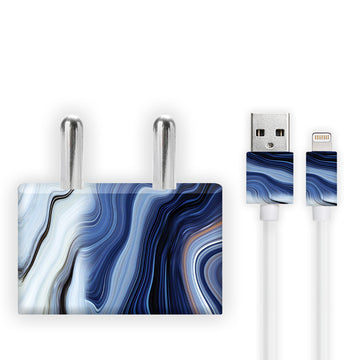 Blue Swirls Charger Skin