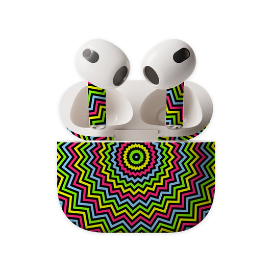 Colourful Radial Earbuds Skin