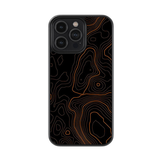 Orange Tale Topography Glossy Metal Case