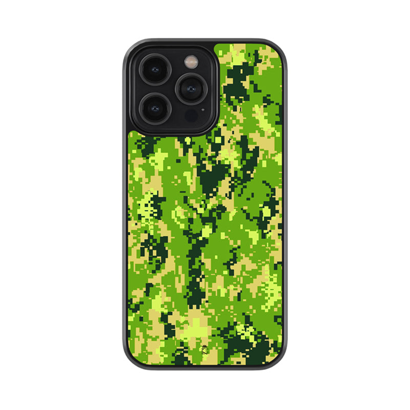 Pixel Green Camo Glass Case
