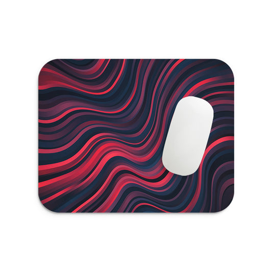 Awesome Red Wave Mouse Pad