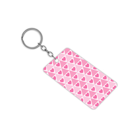 Cute Pink Hearts Keychain