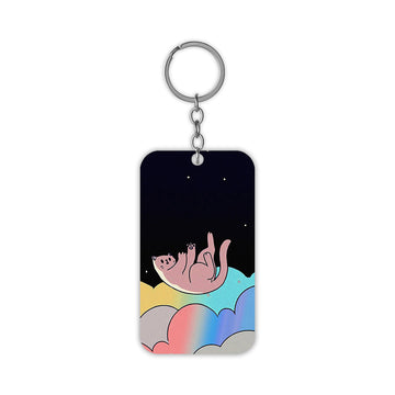 Playful Cat Keychain