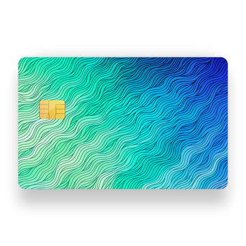 Blue Swirls Debit Card Skin