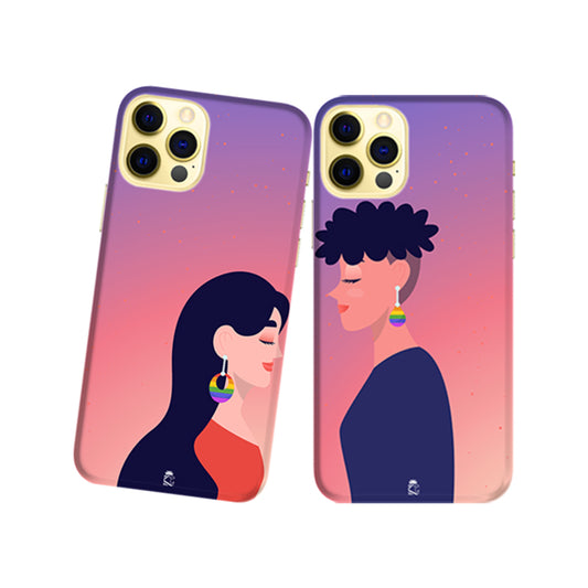 Love is Love Slim Hard Couple Phone Case