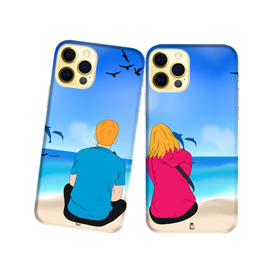 Beach Day Slim Hard Couple Phone Case